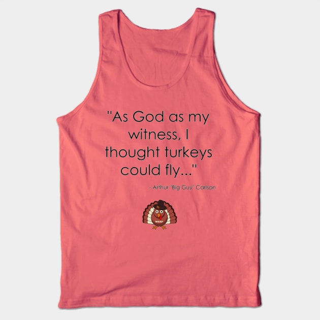 WKRP Thanksgiving Turkey Drop Tank Top by Discotish